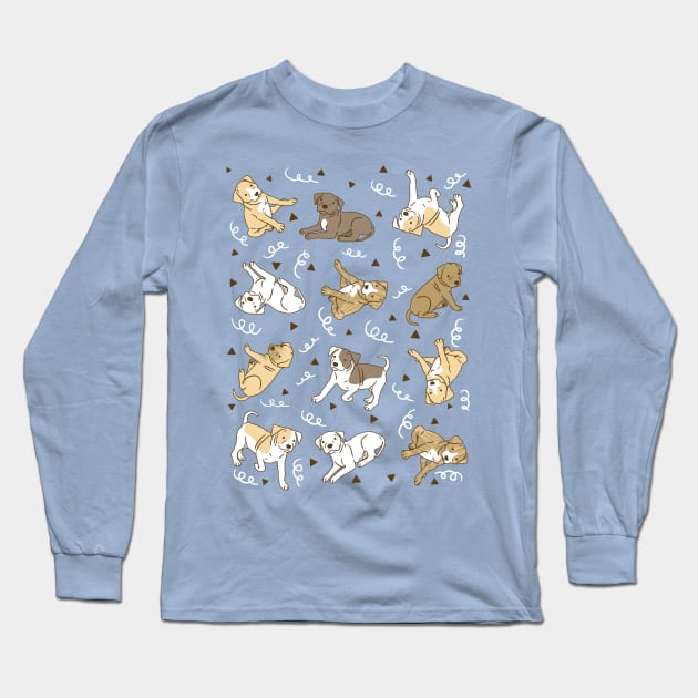 Pitbull Puppies Long Sleeve T-Shirt by Wlaurence